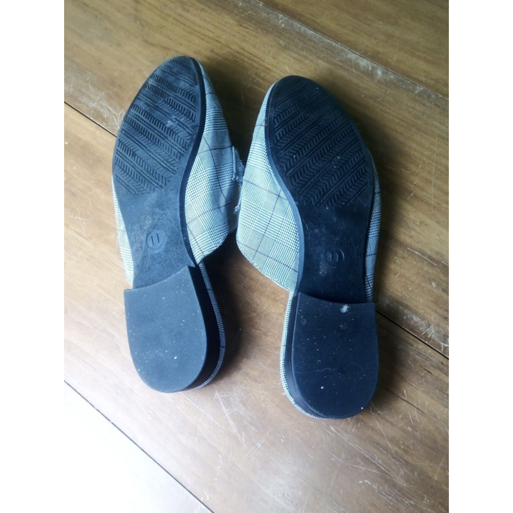 Women's A New Day Blue Plaid Mules Size 11 - Picture 4 of 4